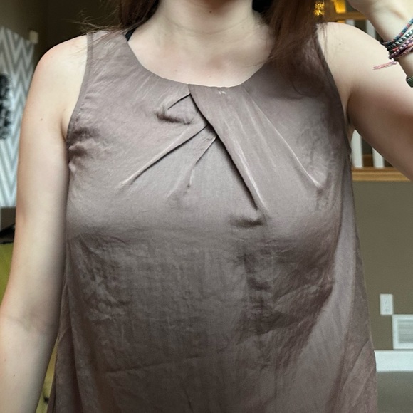 Beautiful brown blouse, soft sheen - Picture 2 of 5